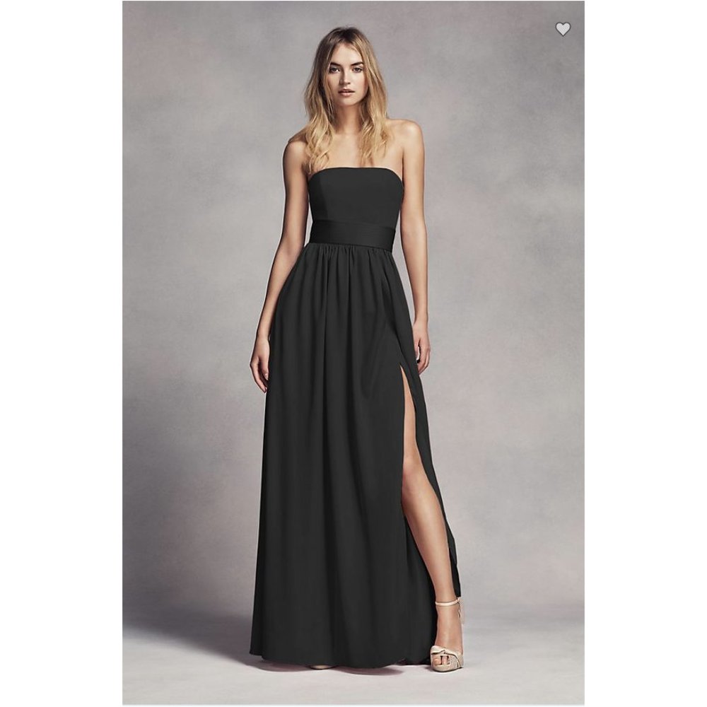 Vera Wang Long Strapless Bridesmaid Dress